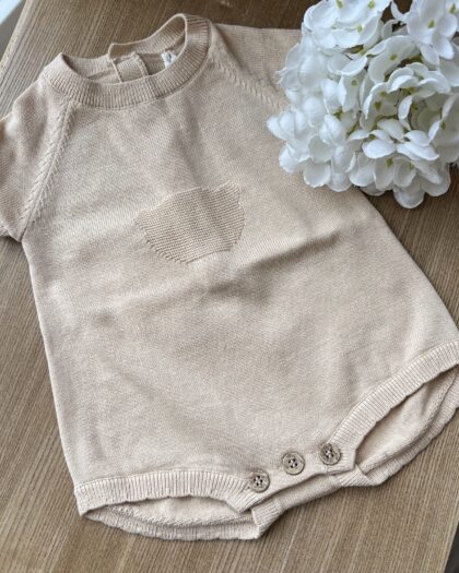 Pagliaccetto in filo di cotone con orsetto 3G688/00