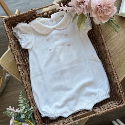 Pagliaccetto bimba con ricamo roselline | 771222X3R3Q1