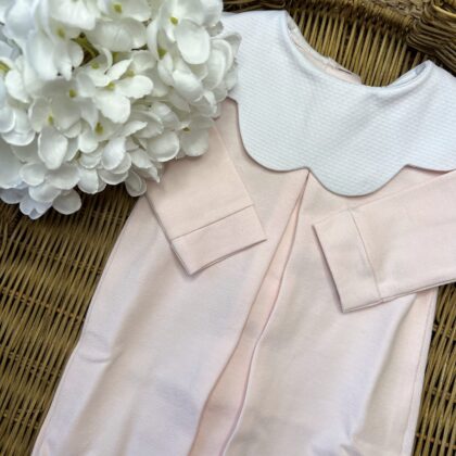 Tutina in cotone con colletto nuvola rosa | Estivo | PL